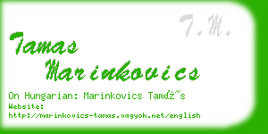 tamas marinkovics business card